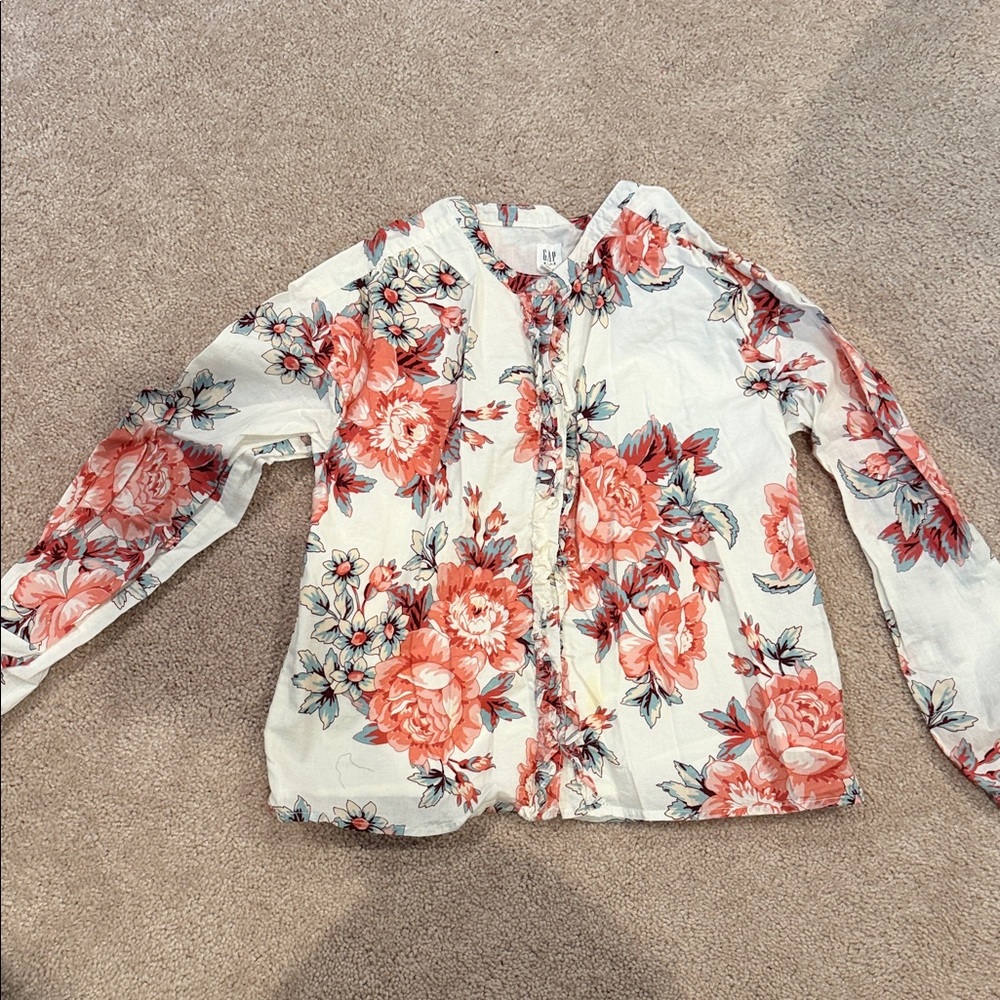 GAP Floral Kids Blouse - Red and Blue
